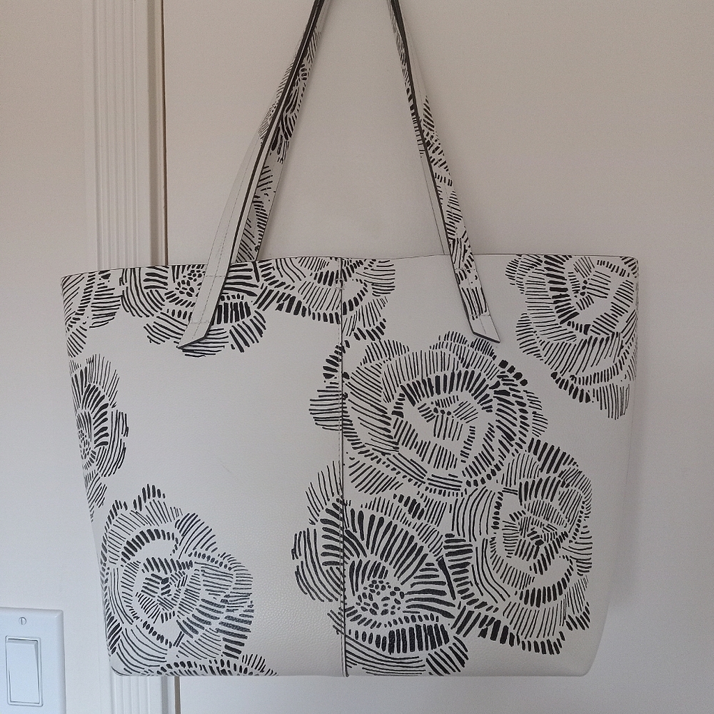 Indigo Floral Patterned Tote Bag
